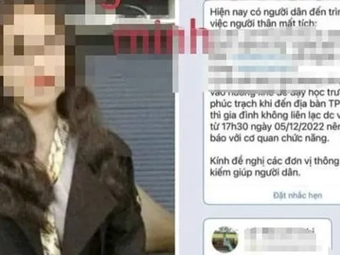 Nghệ An: Nữ giáo viên tiếng Anh 22 tuổi bỗng dưng mất liên lạc