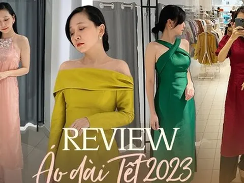 Review tận tay 9 mẫu áo dài đẹp mê ly cho Tết 2023
