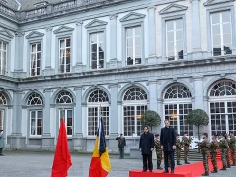 Thủ tướng Vương quốc Bỉ chủ trì lễ đón chính thức Thủ tướng Chính phủ Phạm Minh Chính