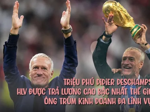 Triệu phú Didier Deschamps – HLV được trả lương cao bậc nhất thế giới: Sở hữu khối tài sản khổng lồ ở tuổi 54, làm HLV chỉ là phụ, kinh doanh và đầu tư đa lĩnh vực mới là nguồn thu chính