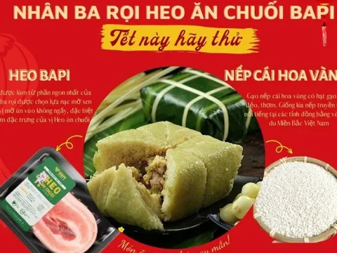 Hoàng Anh Gia Lai (HAGL) bán bánh chưng Tết nhân Heo ăn chuối Bapi, giá 90.000 đồng/chiếc