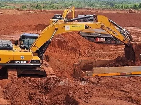 Đào, đắp gần 2 triệu m3 đất tại sân bay Long Thành trong dịp Tết Nguyên đán 2023