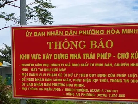 Đà Nẵng kỷ luật 2 lãnh đạo phường vì để xảy ra xây dựng nhà trái phép