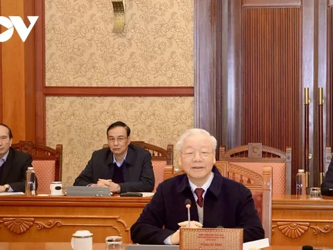 Ảnh: Tổng Bí thư chủ trì cuộc họp đánh giá tình hình tổ chức Tết Quý Mão 2023
