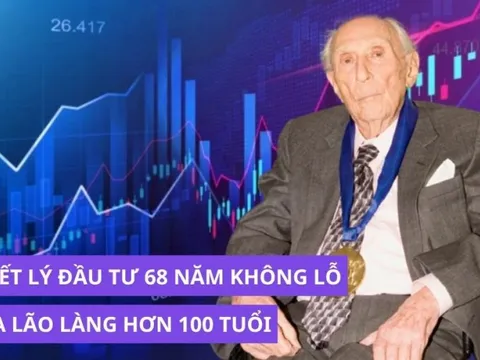 68 năm đầu tư chứng khoán chưa một lần lỗ, lão làng hơn 100 tuổi trải qua 26 lần thị trường chao đảo tiết lộ: Đừng mong kiếm được 101% số tiền, 66% đã là quá đủ