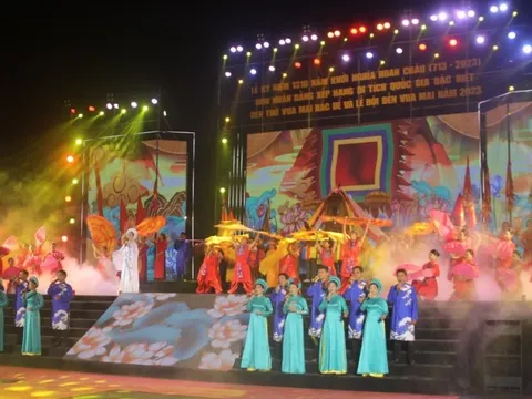 Đền Vua Mai Hắc Đế đón Bằng xếp hạng Di tích Lịch sử Quốc gia đặc biệt