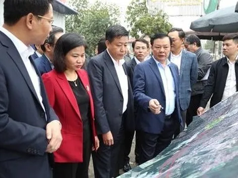 Bí thư Thành ủy Hà Nội kiểm tra tiến độ đường vành đai 4