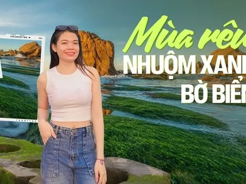 Những ghềnh đá miền Trung hóa “dải lụa xanh”, so độ rực rỡ chẳng kém mùa hoa Tây Bắc