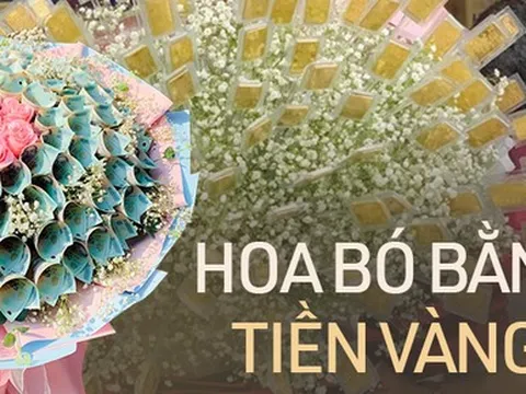 Tặng hoa bó từ tiền, vàng liệu chị em có thích?