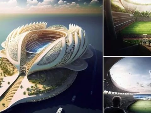 Công trình không tưởng có thể xuất hiện tại World Cup 2026: SVĐ nổi xây dựng bằng vật liệu tái chế, di chuyển hoàn toàn bằng năng lượng tái tạo