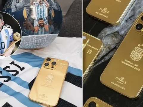 Messi chi 5 tỷ đồng mua 35 chiếc iPhone mạ vàng 24K tặng toàn đội Argentina