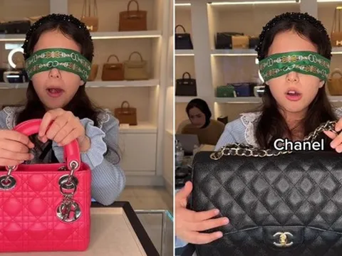 Rich kid 10 tuổi quay clip bịt mắt cũng đọc vanh vách được loạt tên túi hiệu, phản ứng của netizen mới là điều bất ngờ