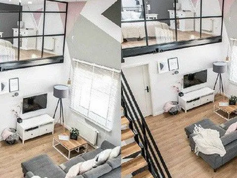 Thiết kế nhà tập thể 50m² ấn tượng với gam màu đen và gỗ