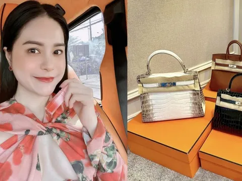 Bị nghi mua túi Hermès cá sấu bạch tạng dởm, Đoàn Di Băng tung ngay bằng chứng, khoe chồng bỏ 8 tỷ mua vui cho mình