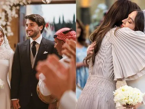 Cận cảnh đám cưới của công chúa xinh đẹp nhất Jordan: Cô dâu mặc váy cưới đẳng cấp, khung cảnh lãng mạn tựa truyện cổ tích