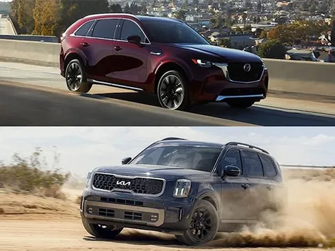 Mazda CX-90 vs Kia Telluride: SUV Nhật 'cận sang' mạnh và đắt đấu hàng hot của Hàn, về nước dễ khiến khách Việt đắn đo lựa chọn