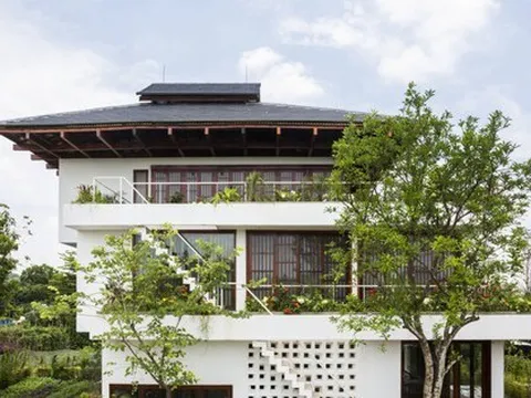 Nhà bậc thang có 4 mặt đón gió ở Vĩnh Phúc gây tò mò