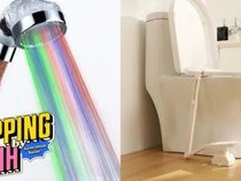 Thiết bị mở nắp bồn cầu bằng chân, vòi sen 7 màu và loạt phụ kiện hay ho dành cho nhà tắm thông minh