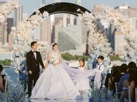 Cô dâu An Giang và đám cưới siêu sang tại New York lên báo nước ngoài: Choáng ngợp với váy cưới đính 1000 viên pha lê