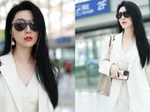 Đẳng cấp nhan sắc Phạm Băng Băng tại sân bay qua "ống kính tử thần": Cứ ngỡ hình fan chụp, lung linh như cảnh phim về giới tài phiệt