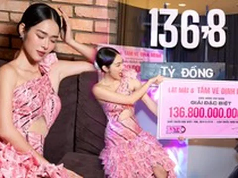 Chiếc váy được làm bằng 2.000 tờ vé số của “ngọc nữ màn ảnh”: Giá gần 50 triệu đồng, kết bằng tay suốt 1 tháng