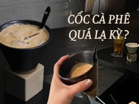 Thực khách hoang mang với chiếc cốc "lật đật" tại quán cà phê đang hot, không uống hết trong 1 lần là toang!