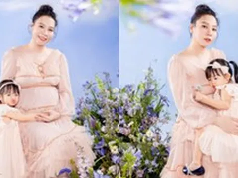 Mẹ bầu Đàm Thu Trang khoe sắc rạng rỡ bên con gái, Cường Đô La vào nịnh nhanh như chớp ai dè bị "vạch mặt"