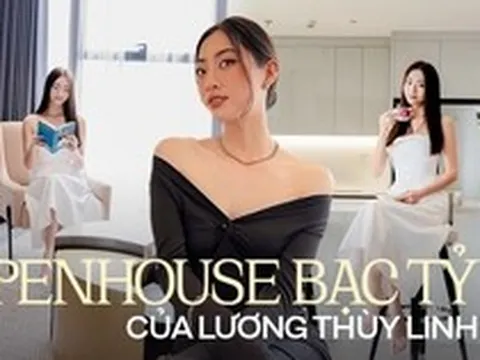 Bên trong penthouse 21 tỷ của Lương Thùy Linh: Sang chảnh từng centimet, nhìn riêng góc bếp đủ biết độ giàu của chủ nhân
