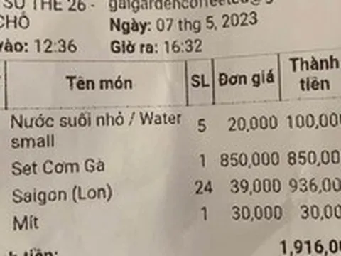 Bình Thuận: Quán ăn bán thùng bia Sài Gòn gần 1 triệu đồng, set cơm gà 850.000 đồng