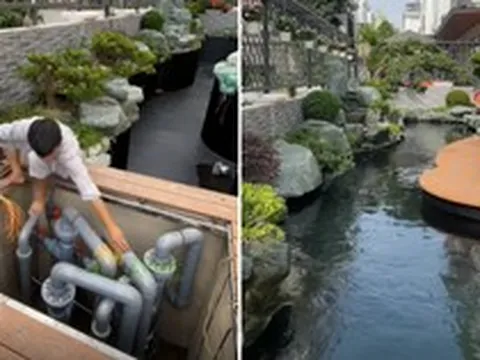 Thú vui 'đốt tiền' của đại gia Việt: Xây 'nhà' cho cá Koi bơi lội, xem quá trình hoàn thiện mà netizen trầm trồ