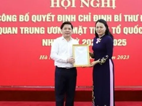 Bà Nguyễn Thị Thu Hà giữ chức Bí thư Đảng ủy cơ quan Trung ương MTTQ Việt Nam
