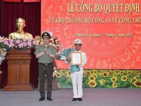 Thượng tá Lê Ngọc Anh được bổ nhiệm làm Phó Giám đốc Công an tỉnh Thanh Hóa