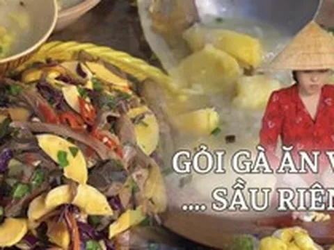 Mãng cầu, măng cụt chưa hết hot thì sầu riêng lại “tới công chuyện” khi được tận dụng làm gỏi gà