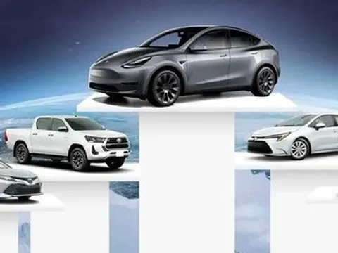 Xe điện lần đầu bán chạy nhất thế giới, vượt 4 xe Toyota nổi tiếng ăn khách