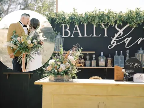 Đám cưới sử dụng tông màu lạ, cô dâu tự tay thiết kế chi tiết đặc biệt