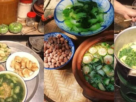 Cơm mùa hè có cà bung, canh cua đun bằng bếp củi: Đạm bạc vẫn mê hoặc giới trẻ