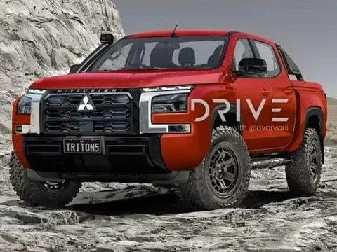 Xem trước Mitsubishi Triton 2024 sẽ ra mắt tháng sau: Lớn hơn, dễ có bản chạy điện