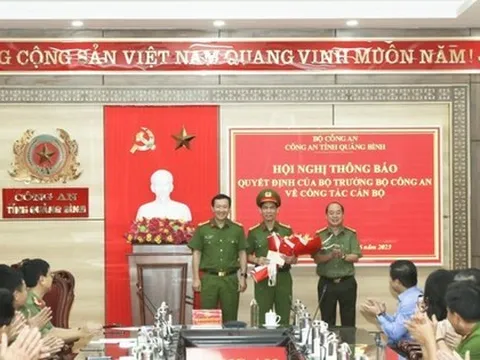 Công bố quyết định của Bộ trưởng Công an về điều động cán bộ