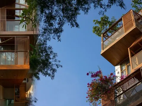 Nhà ống luôn thoáng mát và xanh mướt nhờ làm sân vườn trên mái