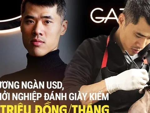 Bỏ việc IT lương nghìn USD/tháng để làm người đánh giày, 8X trở thành ông chủ, kiếm 150 triệu đồng/tháng