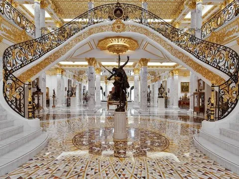 Choáng ngợp với dinh thự trị giá 204 triệu USD, được dát từ 700.000 lá vàng