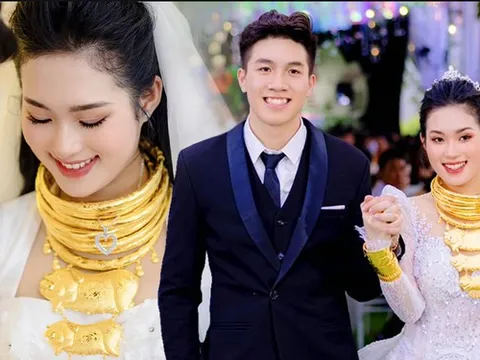 Cô dâu Long An nhận hồi môn 'khủng', đám cưới đãi cỗ chay