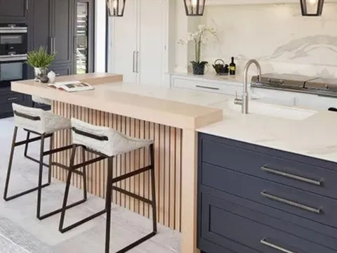 6 cách để đảo bếp tích hợp bàn ăn tiện lợi