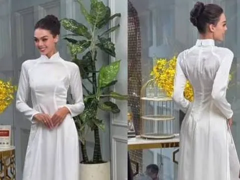 Vợ mẫu Tây của Bùi Tiến Dũng xinh đẹp cuốn hút khi diện áo dài Việt Nam, chuẩn con dâu Việt