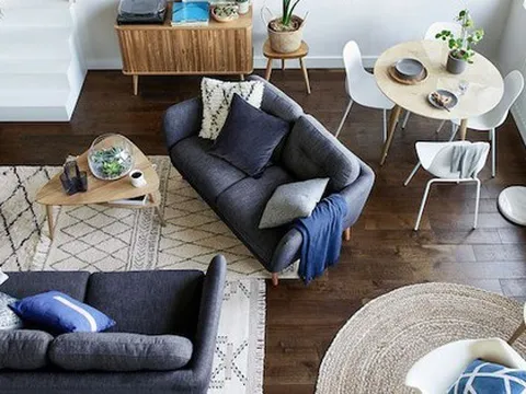 Cách sắp xếp tiết kiệm không gian có thể dùng cho mọi phòng khách nhỏ