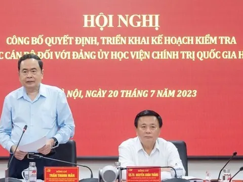 Ông Trần Thanh Mẫn làm Trưởng đoàn kiểm tra số 888 của Bộ Chính trị về công tác cán bộ