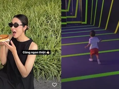 Tăng Thanh Hà khoe ảnh du ngoạn Nhật Bản, tiết lộ cậu út năng động