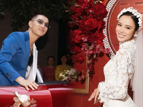 Hôn lễ Cường Seven - Vũ Ngọc Anh: Chú rể lái siêu xe 'cực ngầu' tới đón dâu