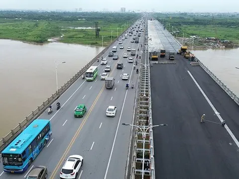 Toàn cảnh tăng tốc thi công cầu hơn 2.500 tỷ đồng vượt sông Hồng