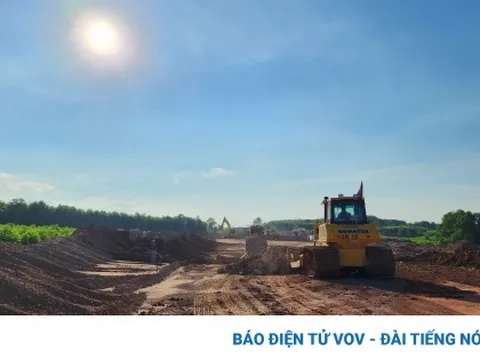 Gỡ được nút thắt vật liệu, cao tốc Bãi Vọt - Hàm Nghi - Vũng Áng tăng tốc thi công